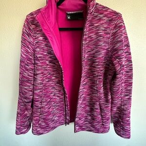 Spyder Women's Pink and White Ski Jacket